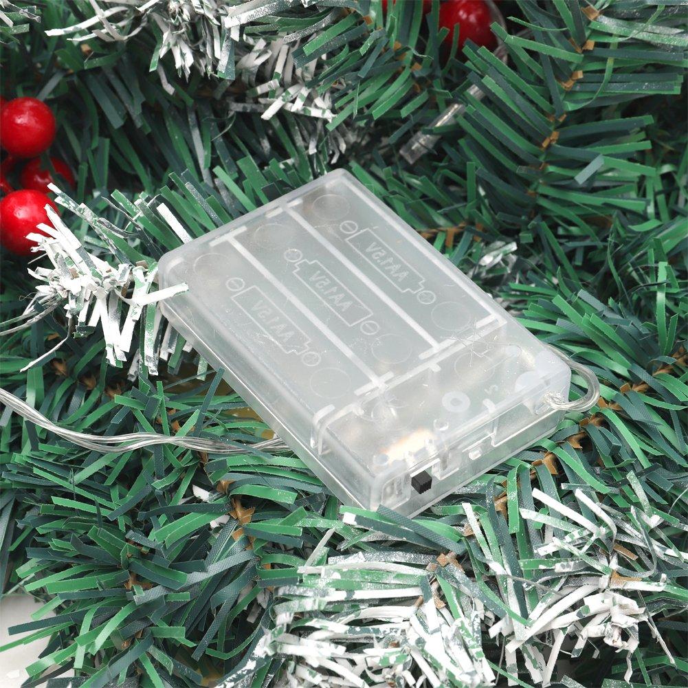 Green - LIFE IDEAS - 270cm Pre-Lit Christmas Garland - 9