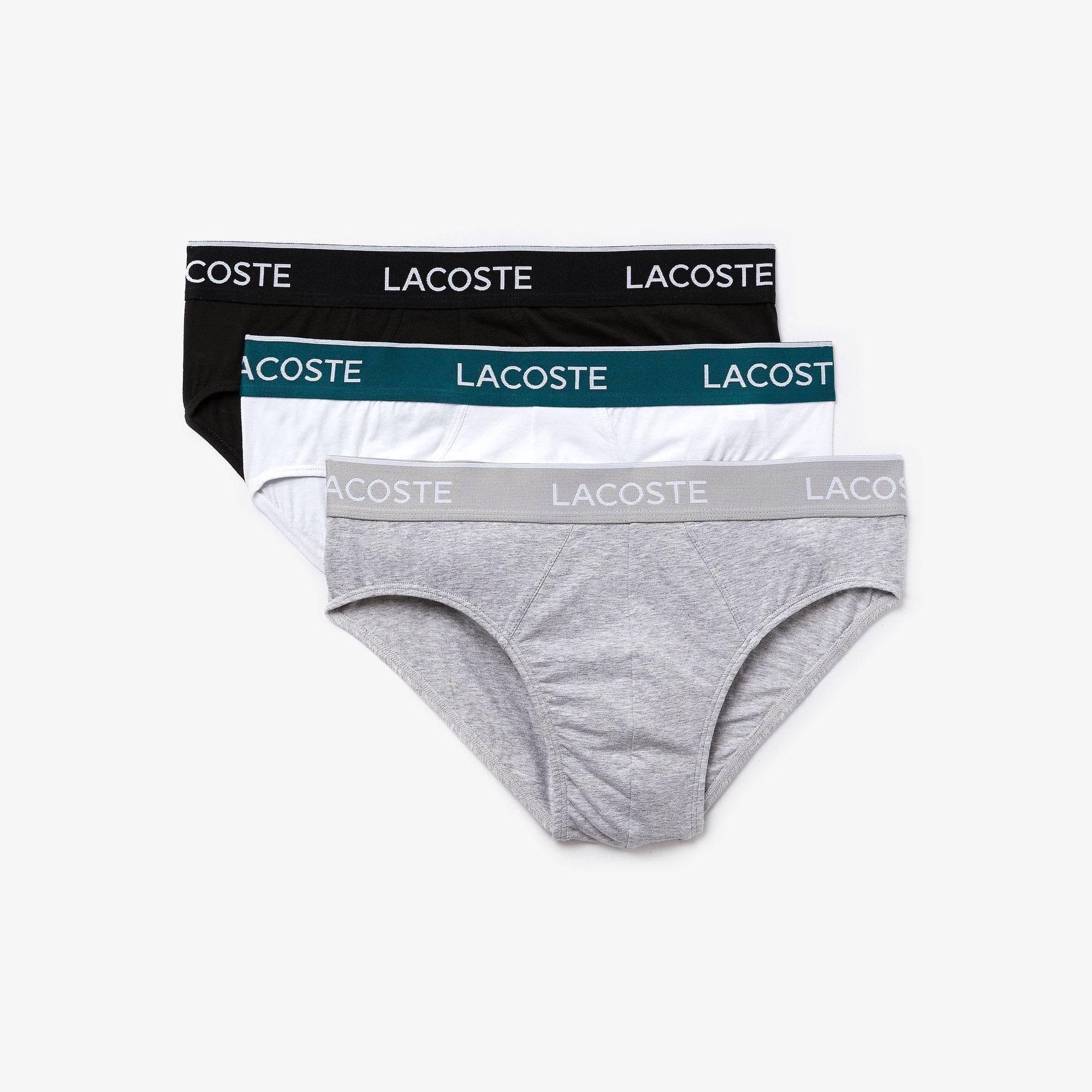 Crno/Bijelo/Sivo - Lacoste - 3 Pack Briefs - 4