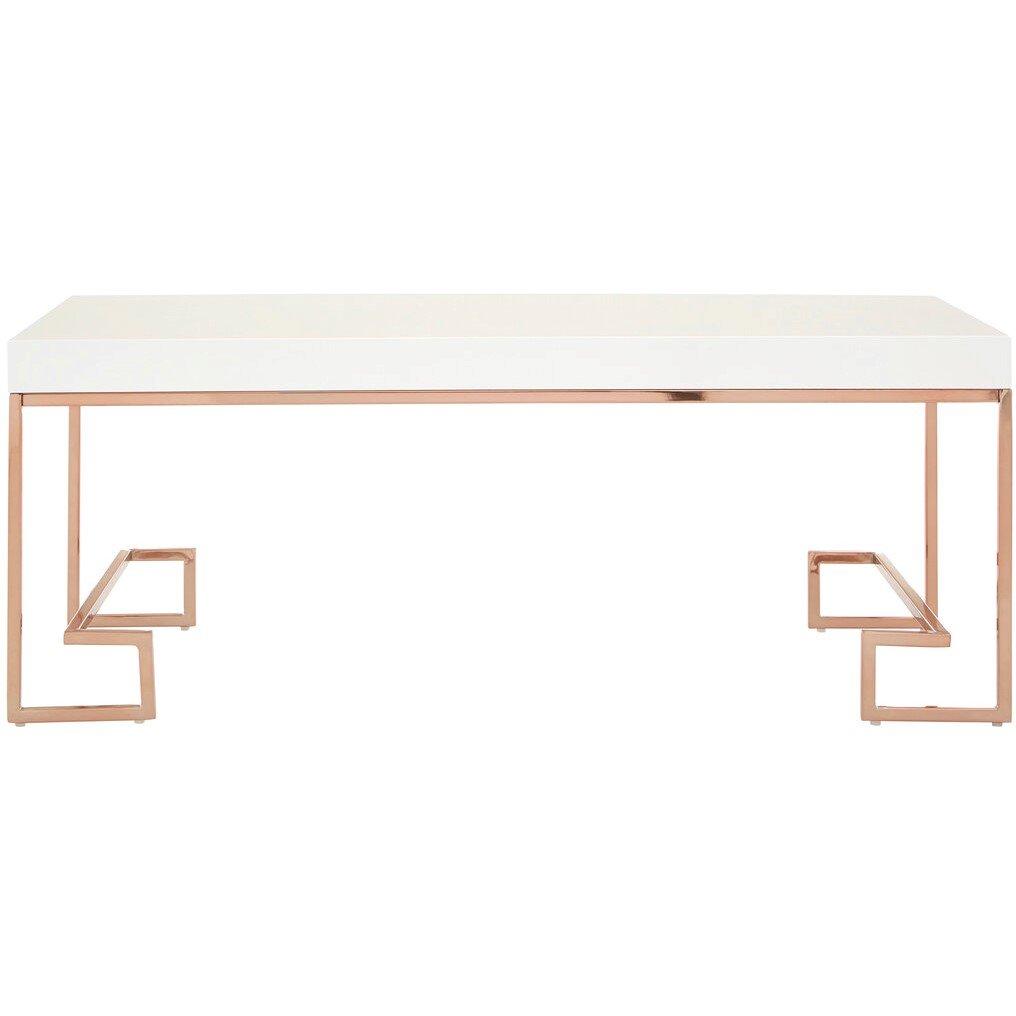 Gold - Interiors by Premier - Allure Rose Gold Angled Legs Coffee Table - 1