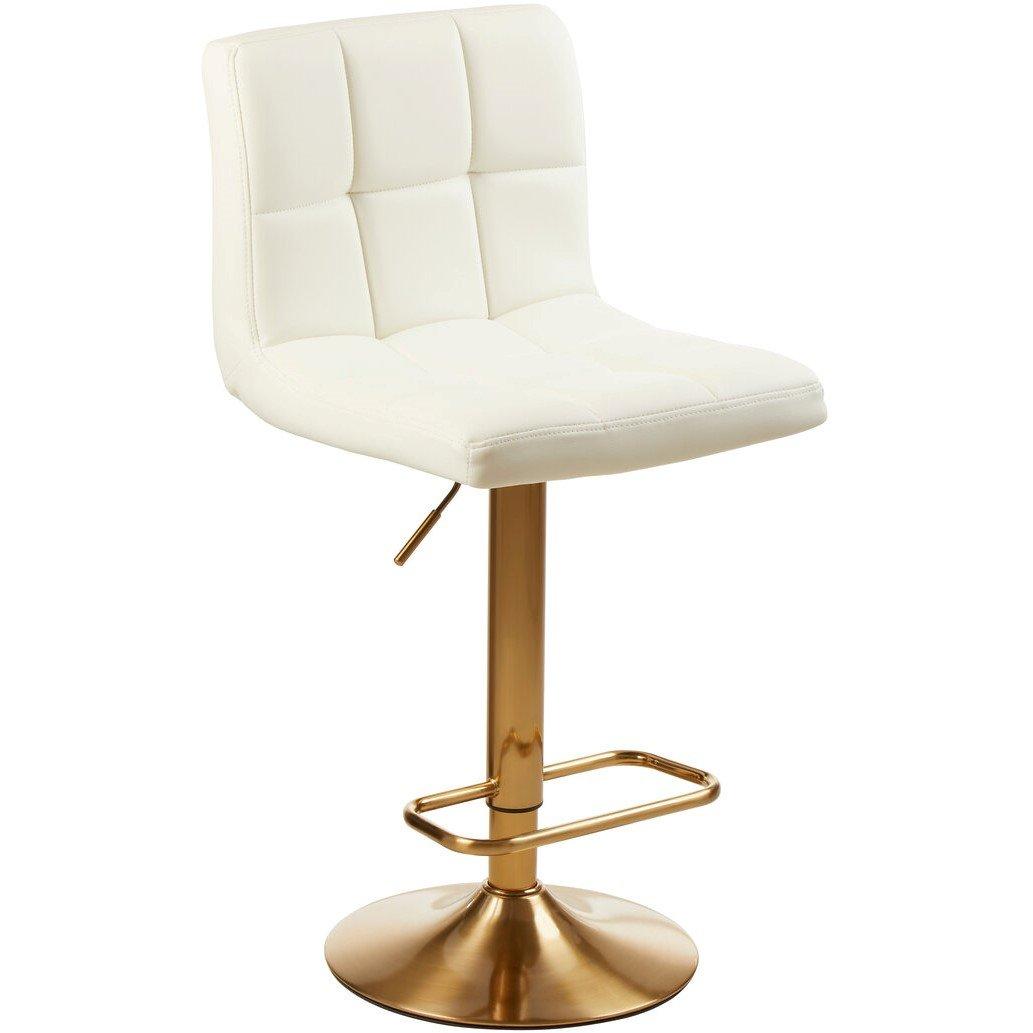 Interiors by Premier Baina Gold And White Finish Bar Stool