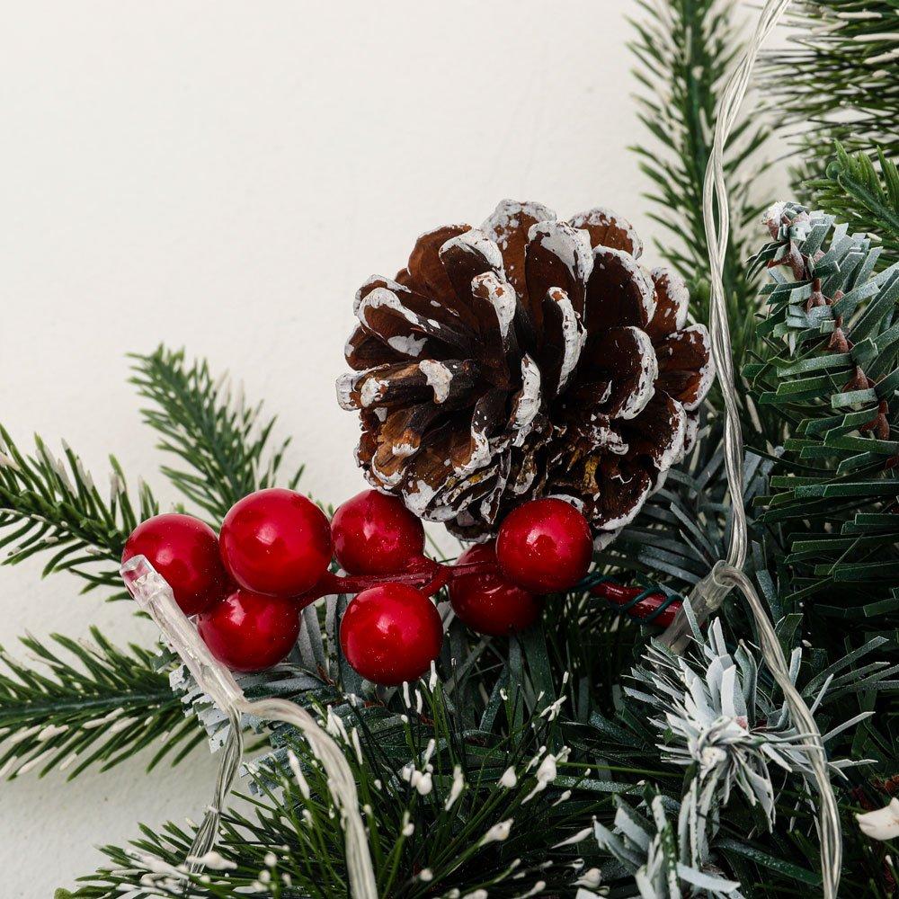 Green - LIFE IDEAS - LED Christmas Mantel Swag - 8