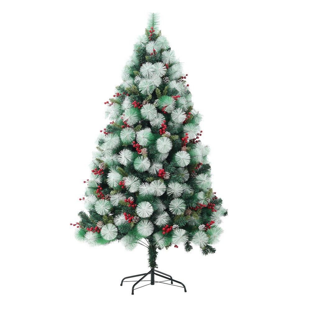 Green - LIFE IDEAS - 1.8m Flocked Artificial Christmas Tree - 2