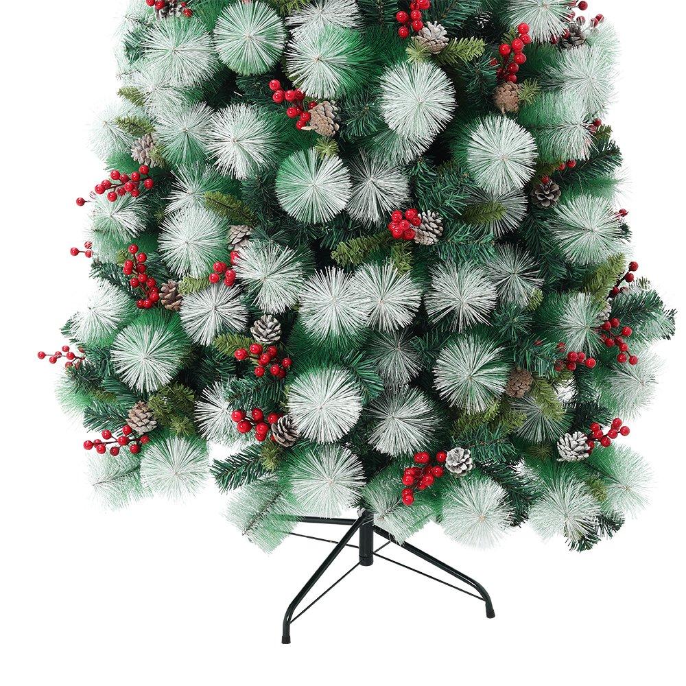 Green - LIFE IDEAS - 1.8m Flocked Artificial Christmas Tree - 6