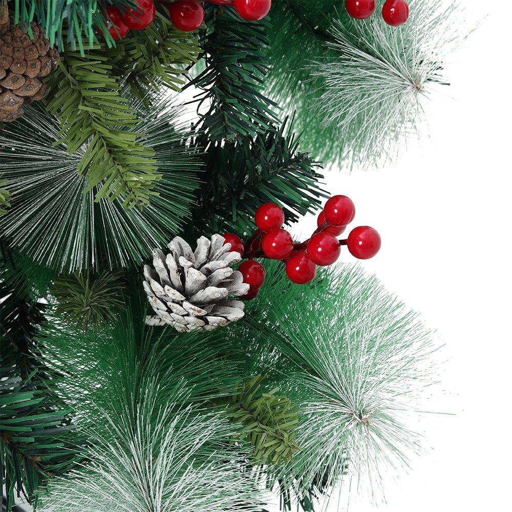 Green - LIFE IDEAS - 1.8m Flocked Artificial Christmas Tree - 8