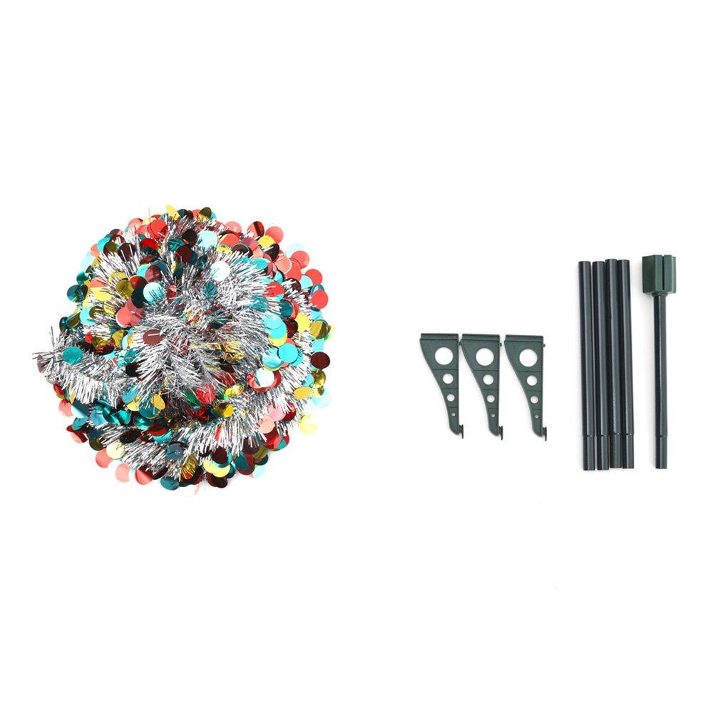 Multi - LIFE IDEAS - 150cm Multi-Colour Tinsel Christmas Tree - 8