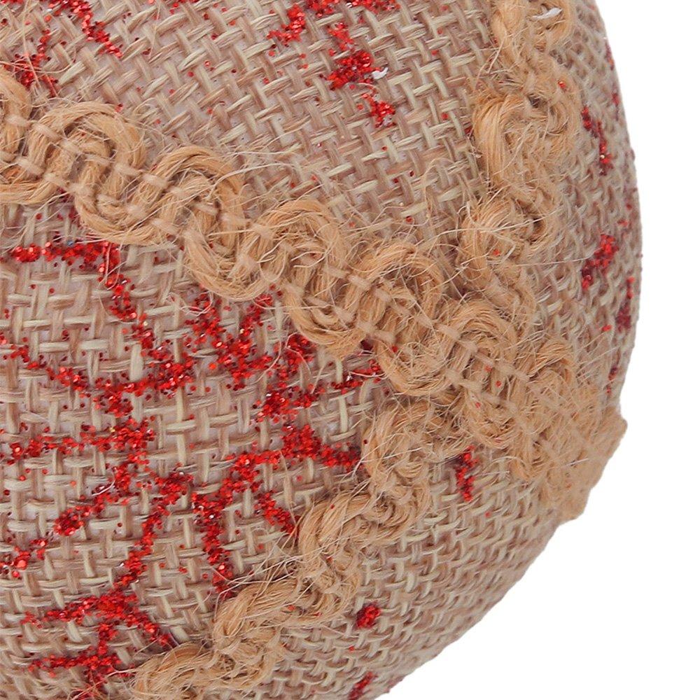 Brown And Red - LIFE IDEAS - 9-Piece Fabric Christmas Tree Bauble Set - 7