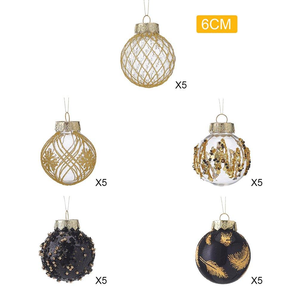 Gold - LIFE IDEAS - 25pcs Christmas Ball Ornament Set - 2