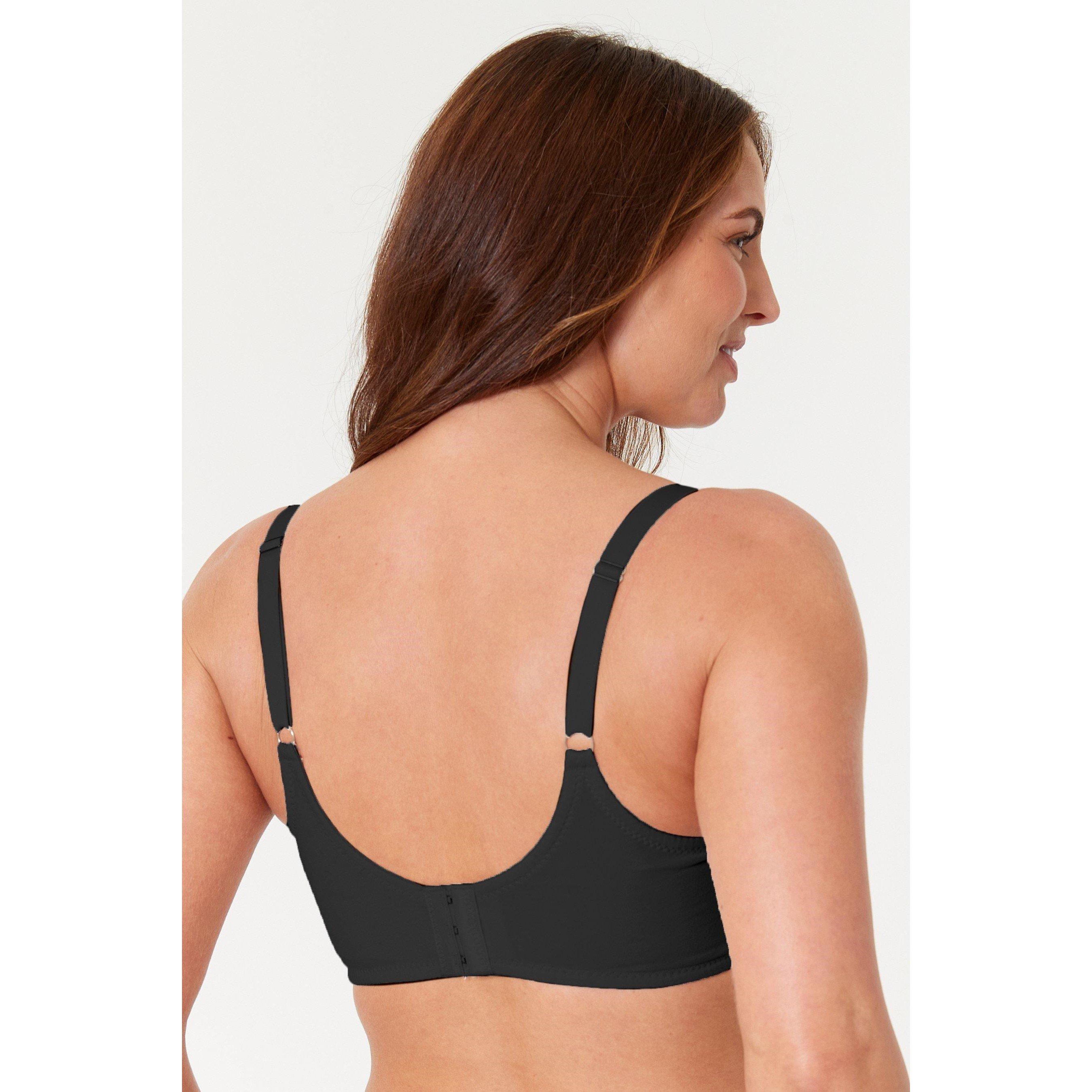 Black/White/Nud - Be You - Pack Lace Trim Cotton T-shirt Bra - 9