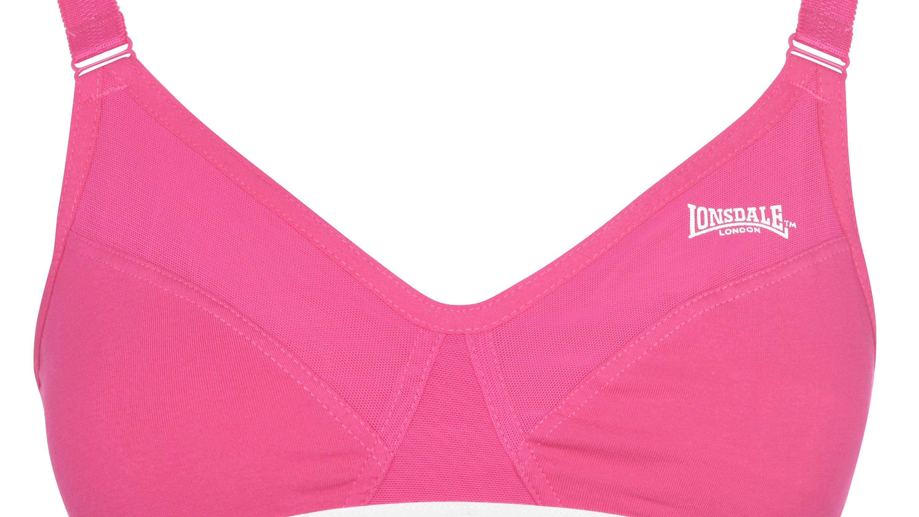 Lonsdale ~ SPORTS CROP TOP ~ pink BNWT various sizes 96% cotton