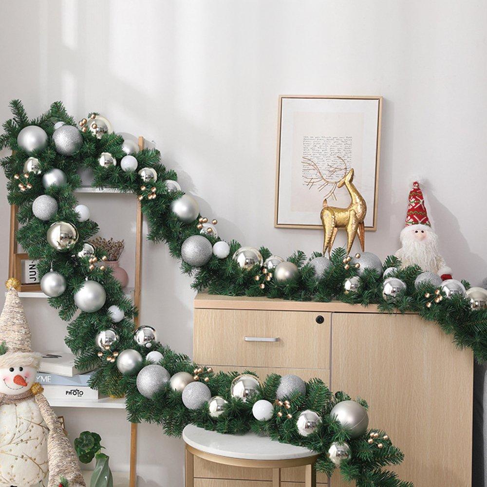 Green And Silve - LIFE IDEAS - Christmas Pine Garland 270cm - 2