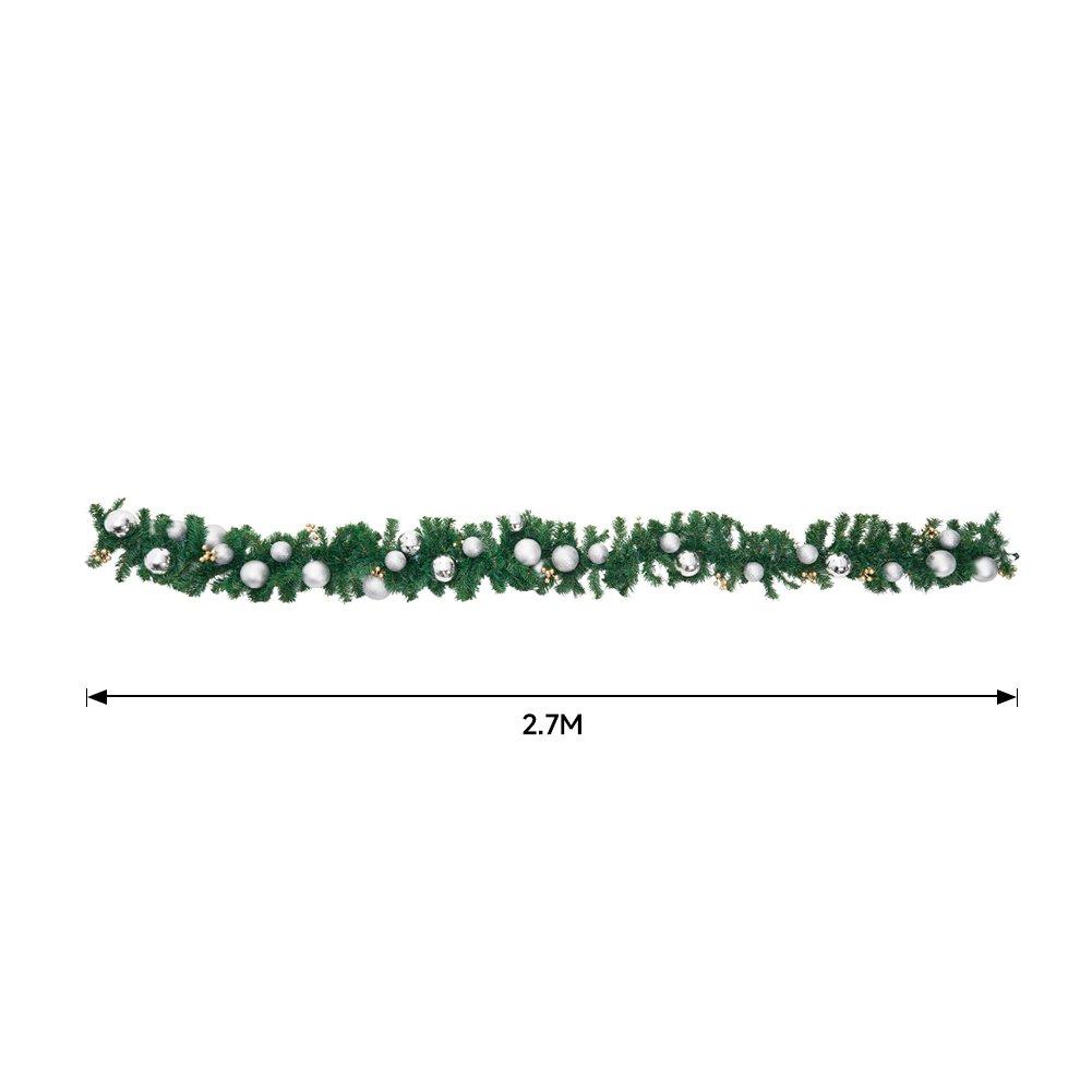 Green And Silve - LIFE IDEAS - Christmas Pine Garland 270cm - 4