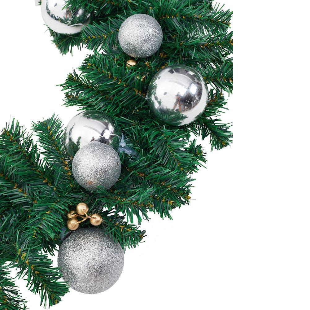 Green And Silve - LIFE IDEAS - Christmas Pine Garland 270cm - 7