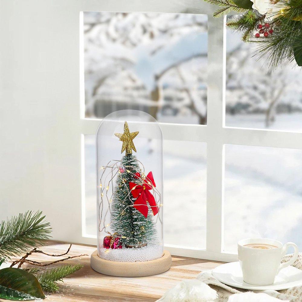 Multi - LIFE IDEAS - LED Glass Dome Christmas Tree Tabletop Decoration - 2