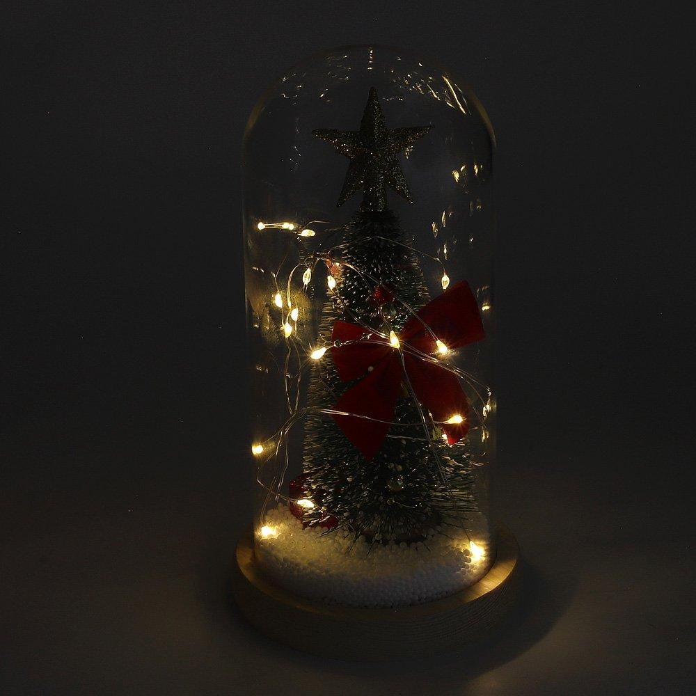 Multi - LIFE IDEAS - LED Glass Dome Christmas Tree Tabletop Decoration - 4