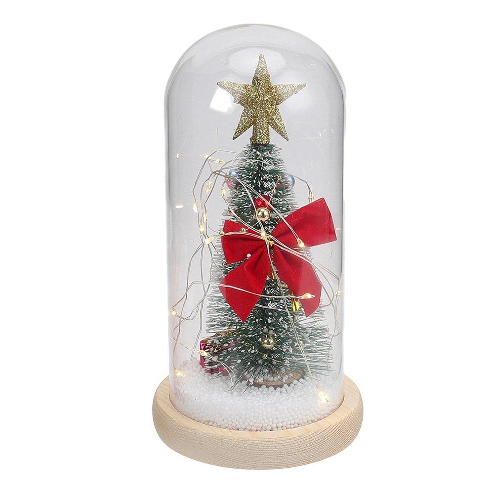 Multi - LIFE IDEAS - LED Glass Dome Christmas Tree Tabletop Decoration - 5