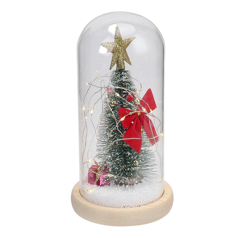 Multi - LIFE IDEAS - LED Glass Dome Christmas Tree Tabletop Decoration - 6