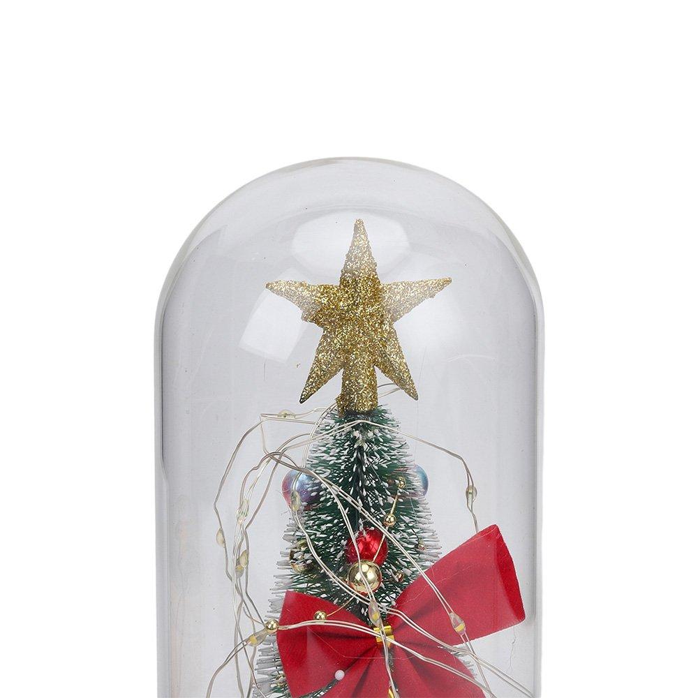 Multi - LIFE IDEAS - LED Glass Dome Christmas Tree Tabletop Decoration - 9