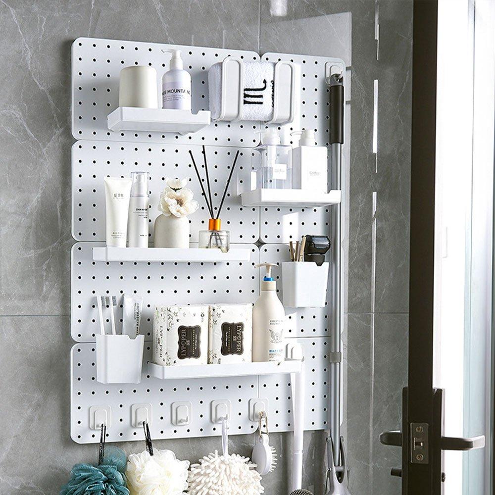 White - LIFE IDEAS - White Pegboard Wall Storage Rack - 2