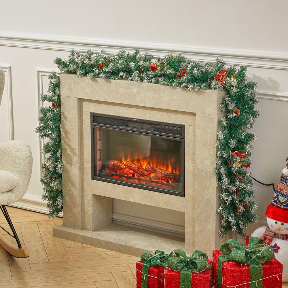 Green - LIFE IDEAS - 270cm Lighted Christmas Garland - 2