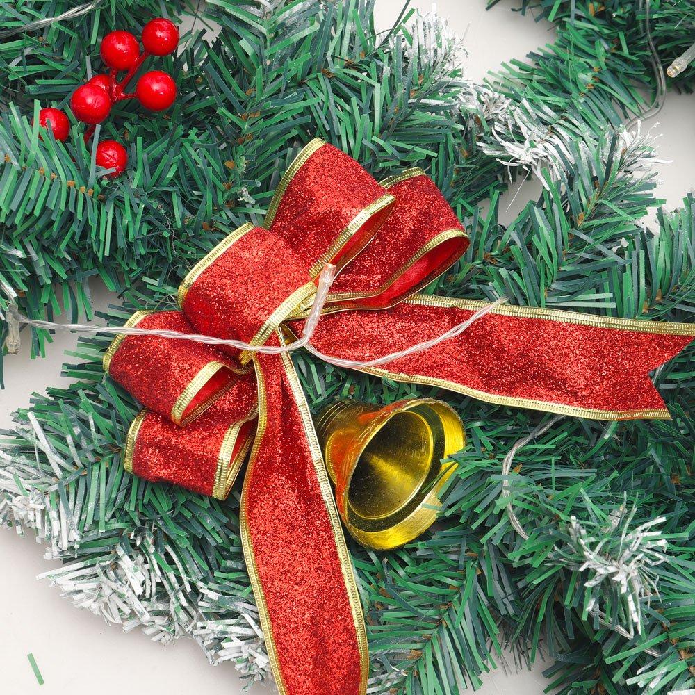 Green - LIFE IDEAS - 270cm Lighted Christmas Garland - 6