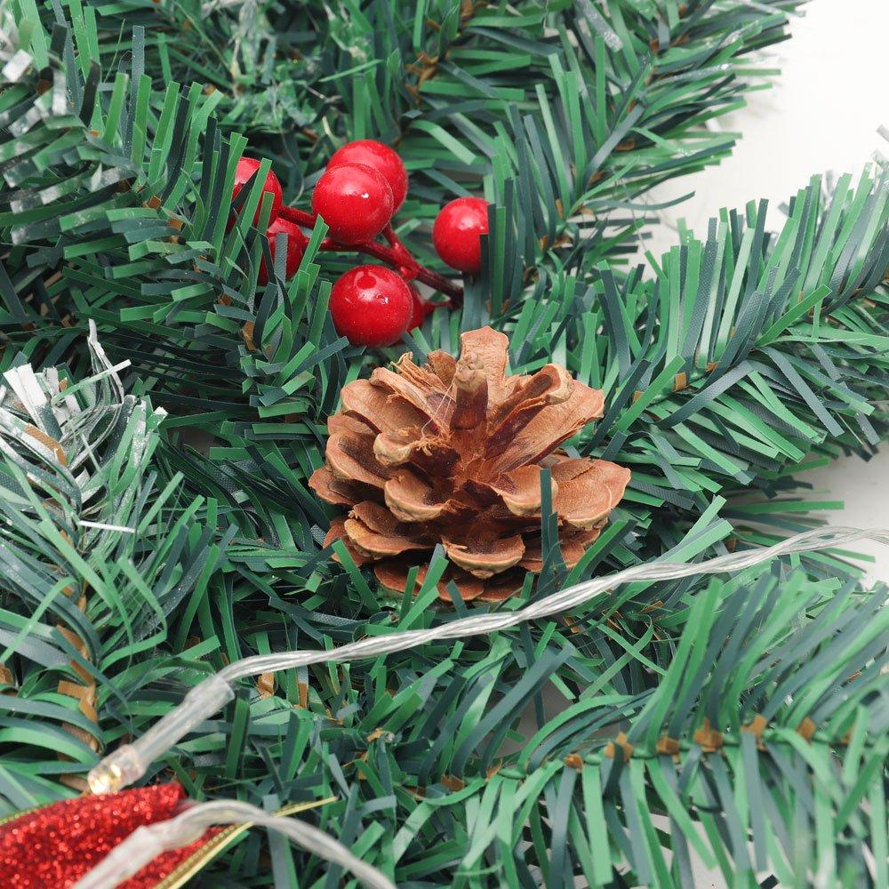 Green - LIFE IDEAS - 270cm Lighted Christmas Garland - 7
