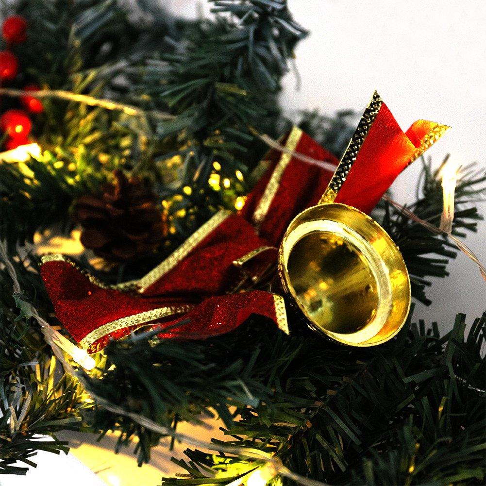 Green - LIFE IDEAS - 270cm Lighted Christmas Garland - 8