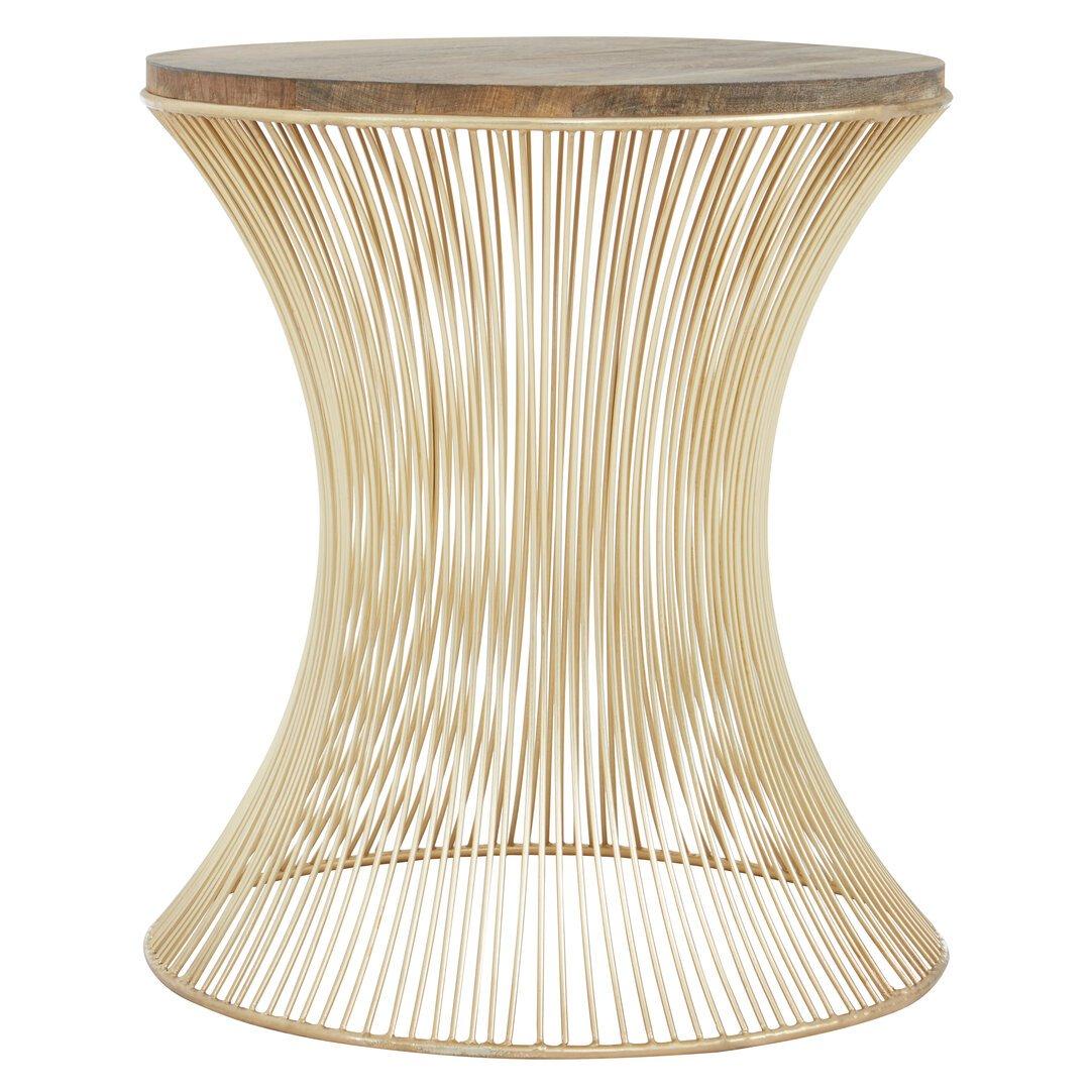 Fifty Five South  Templar Hourglass Side Table - Gold