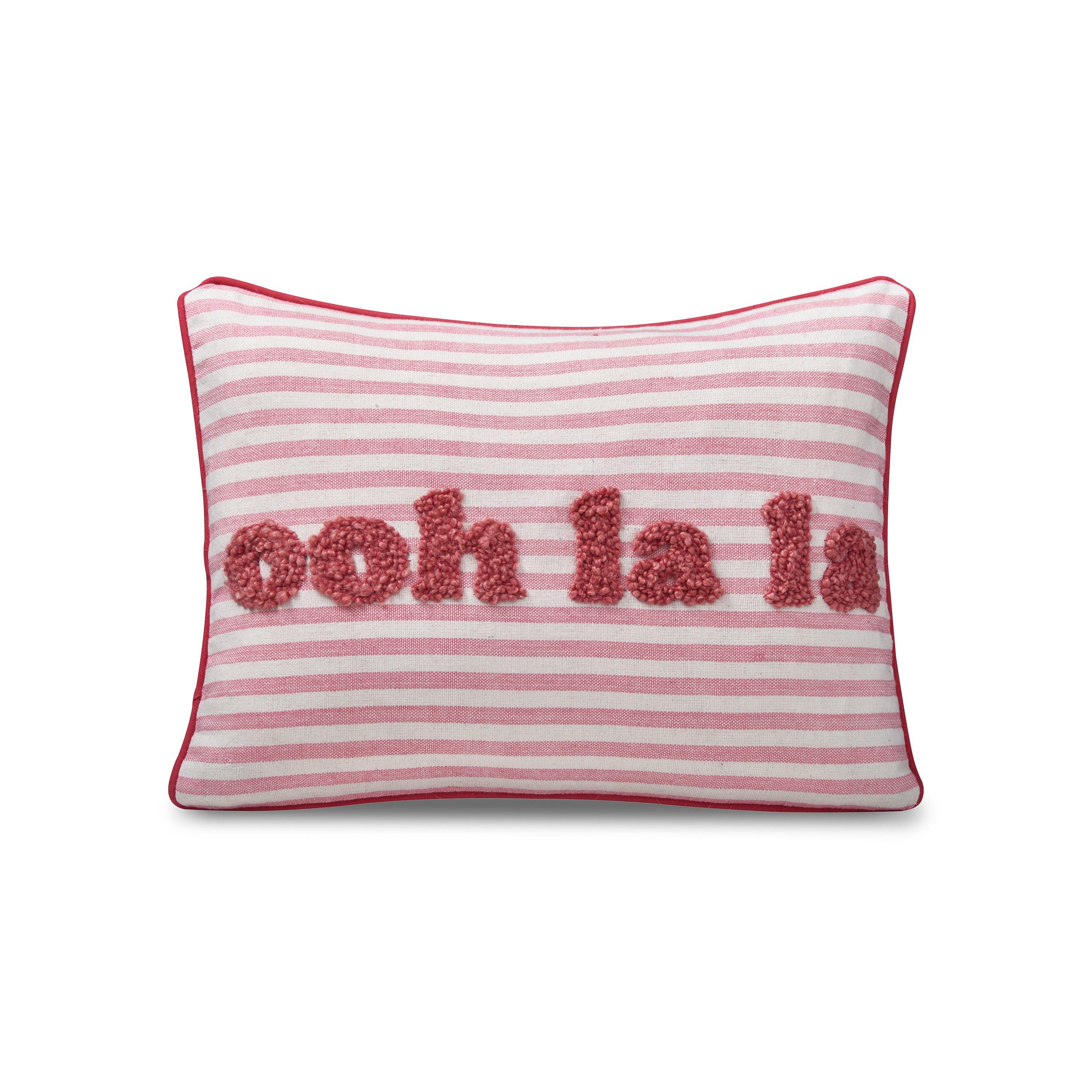 Pink - Catherine Lansfield - Oh La La Tufted Stripe Cushion - 5