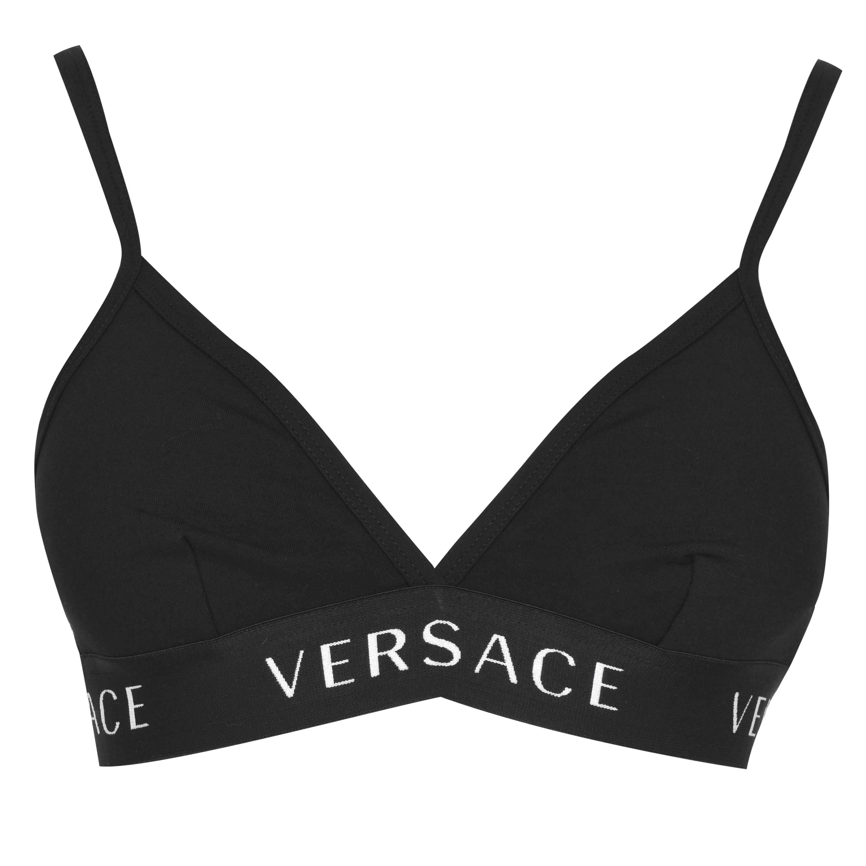 Black A1008 - Versace Essentials - Triangle Logo Bra - 4