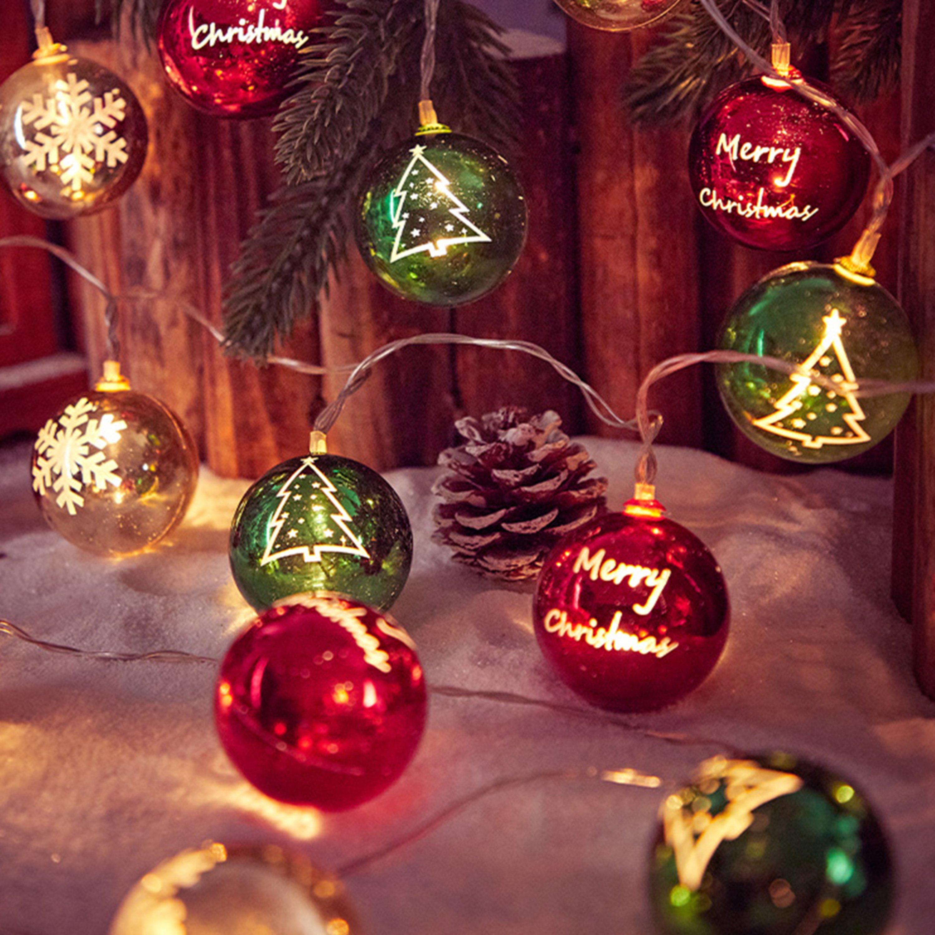 Multi 01 - LIFE IDEAS - Multicoloured Christmas Ball Ornament - 2