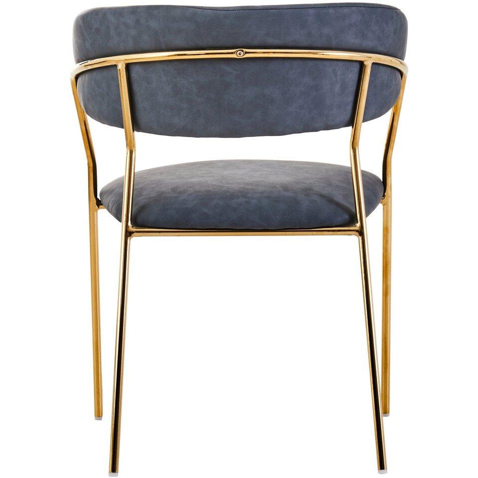 Grey - Interiors by Premier - Tamzin Dark Grey Faux Leather Dining Chair - 2