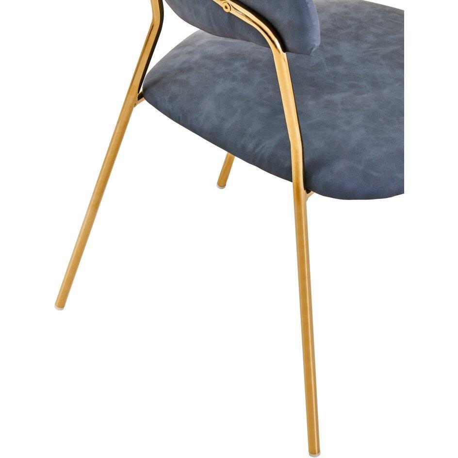 Grey - Interiors by Premier - Tamzin Dark Grey Faux Leather Dining Chair - 5