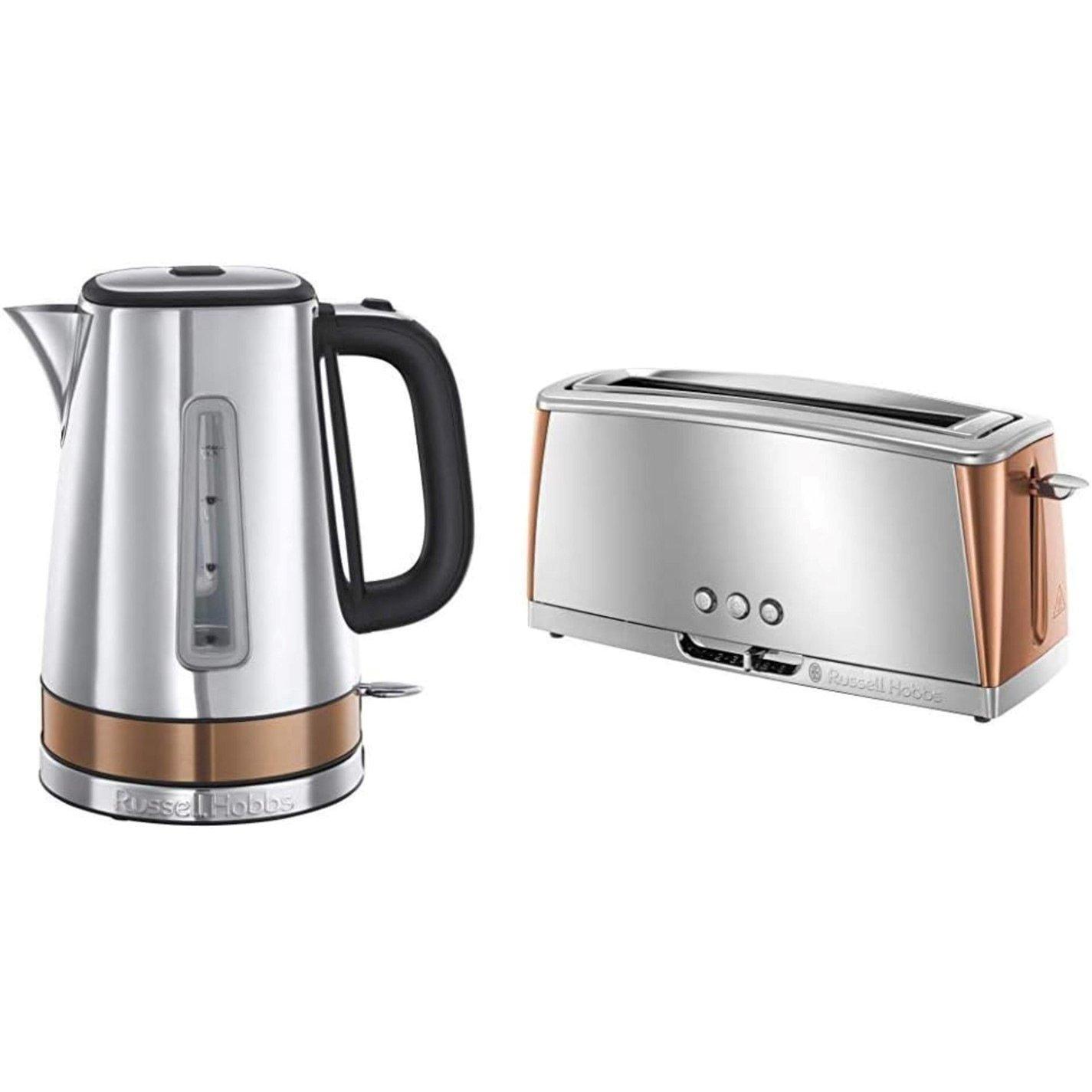 Copper - Russell Hobbs - Luna Breakfast Kettle and Toaster Set - 1