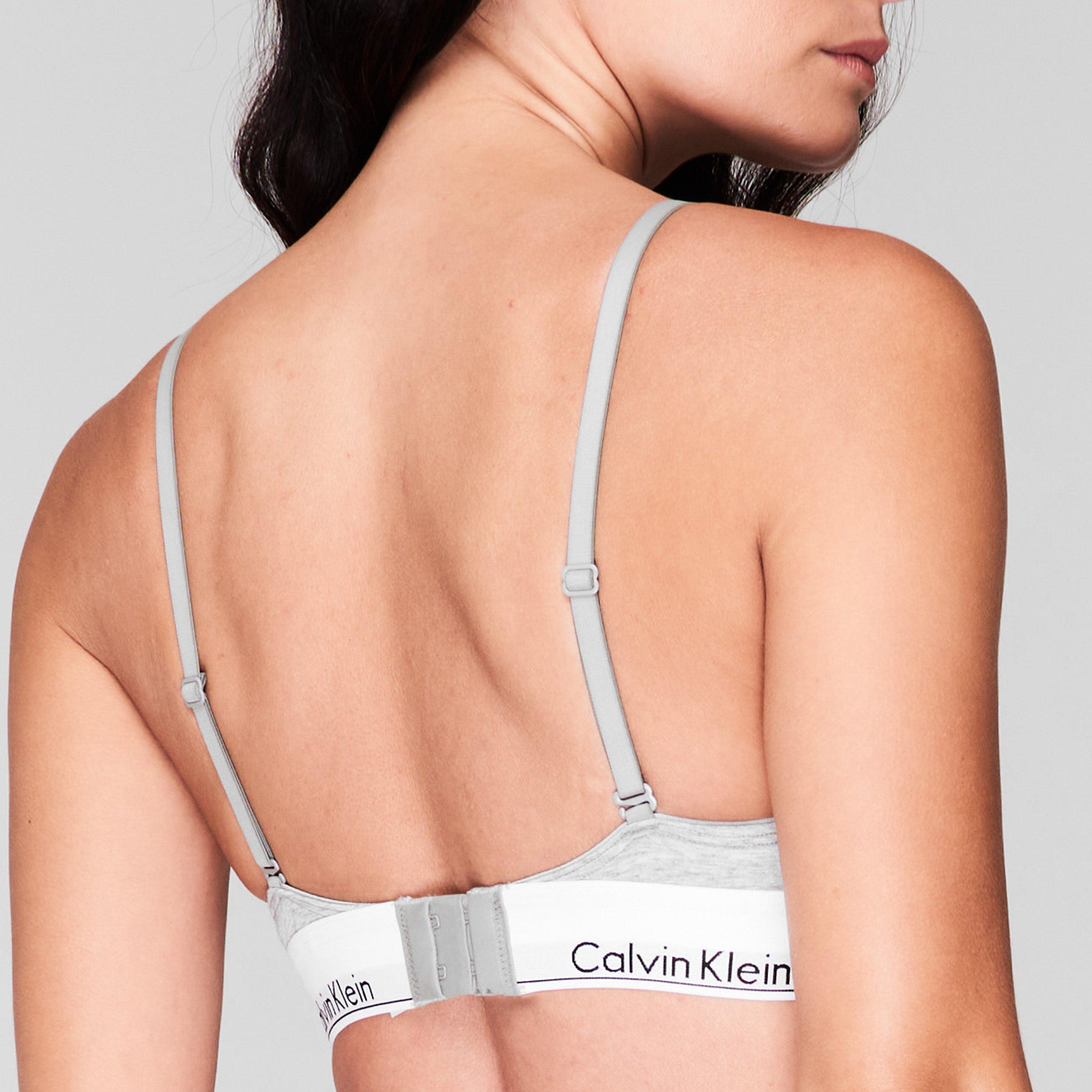 Grey Hthr - Calvin Klein - Modern Cotton Triangle Bra - 3