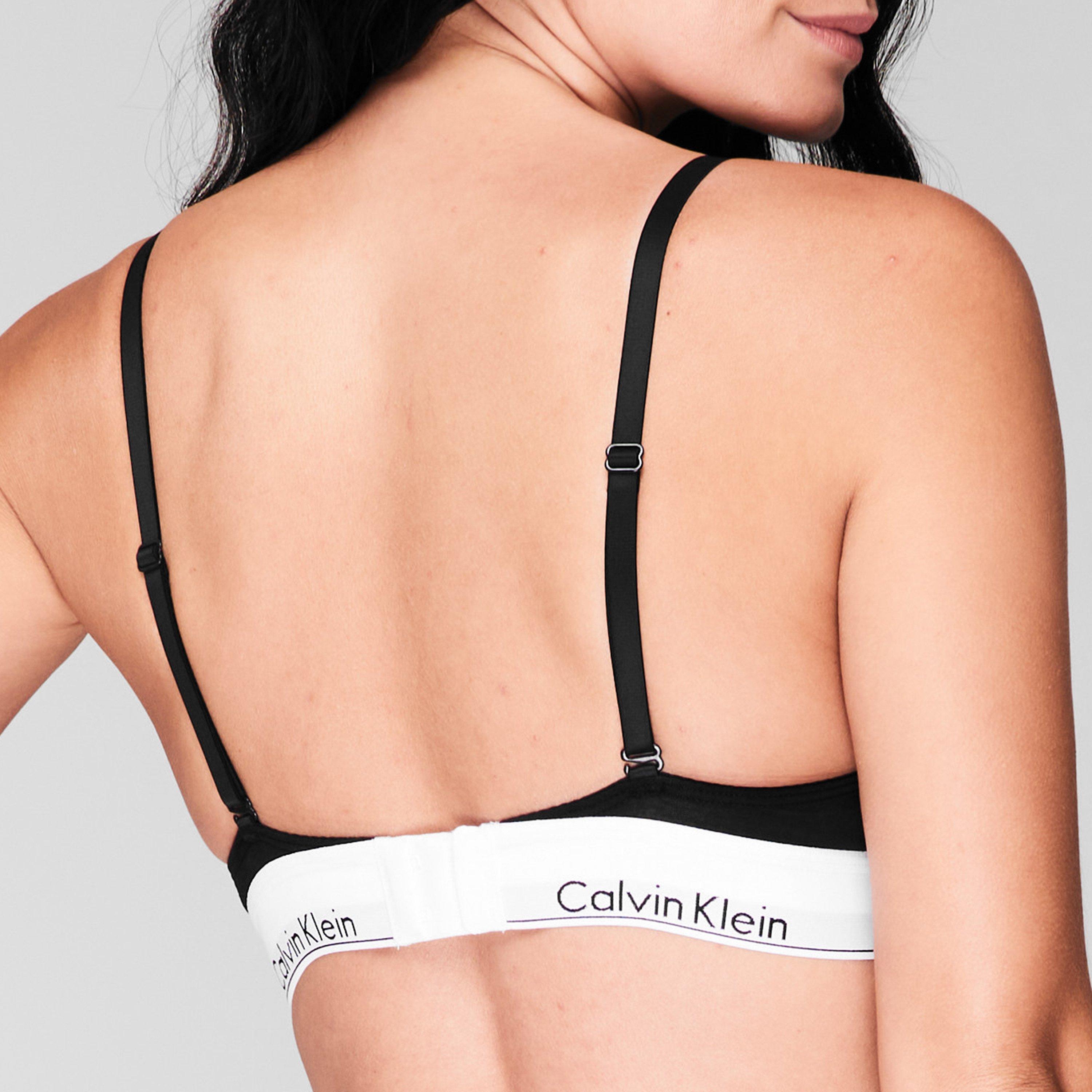 Black - Calvin Klein - Cotton Triangle Bra - 3