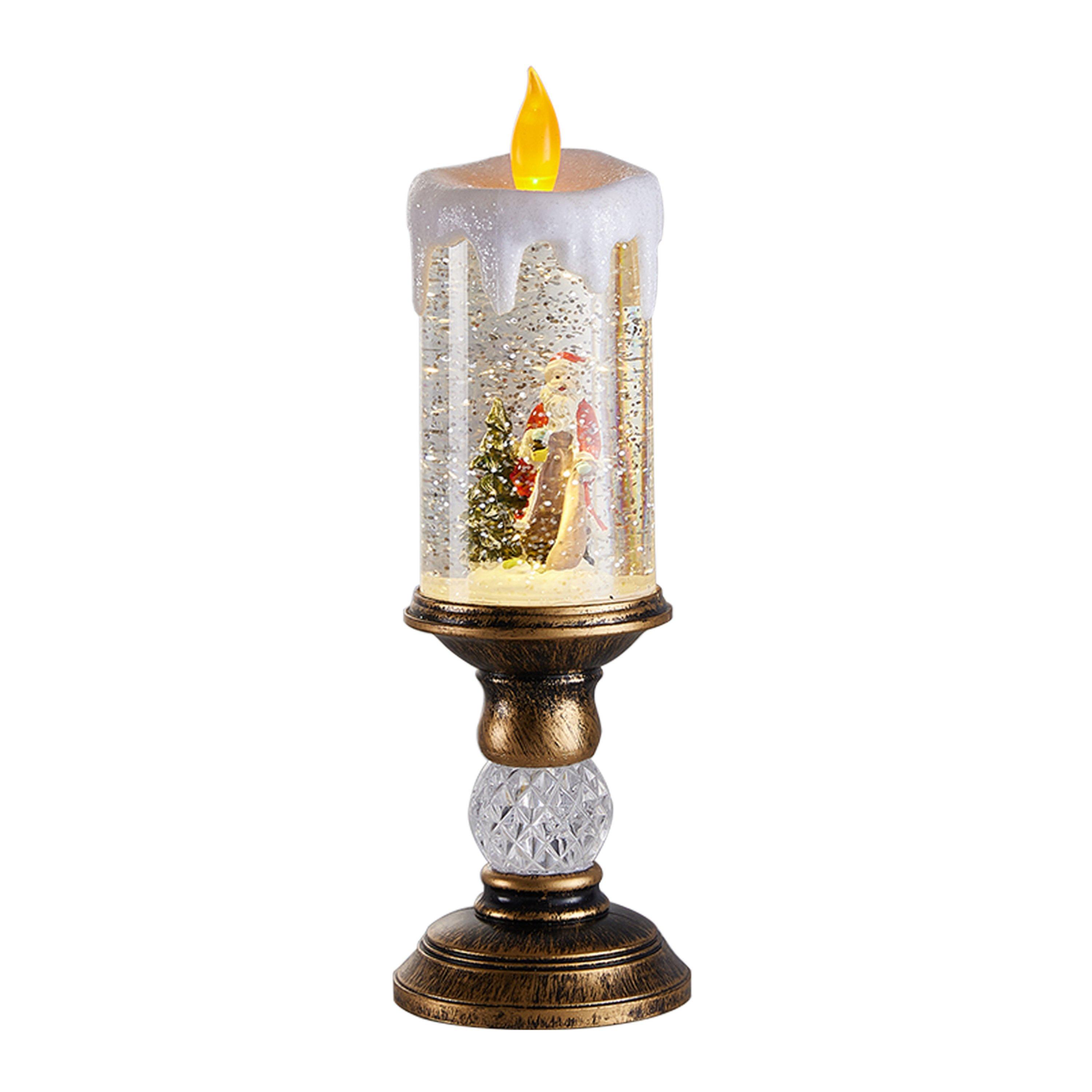 Transparent 01 - LIFE IDEAS - Snow Globe LED Candle Lamp - 1