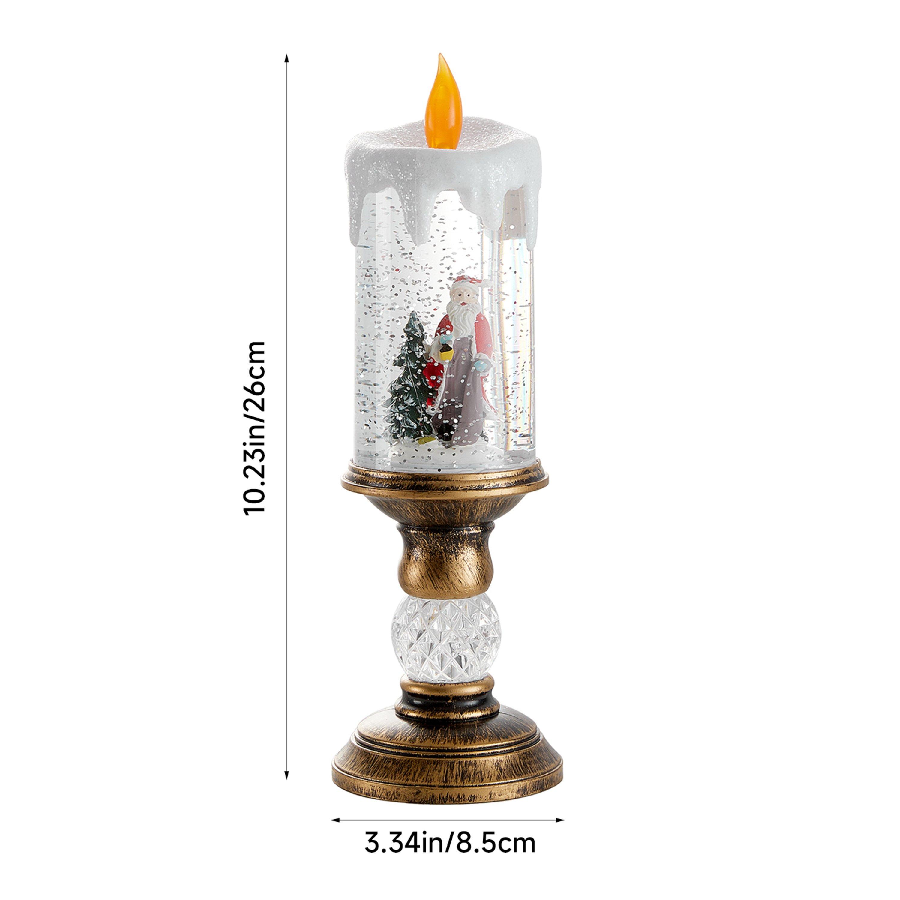 Transparent 01 - LIFE IDEAS - Snow Globe LED Candle Lamp - 7