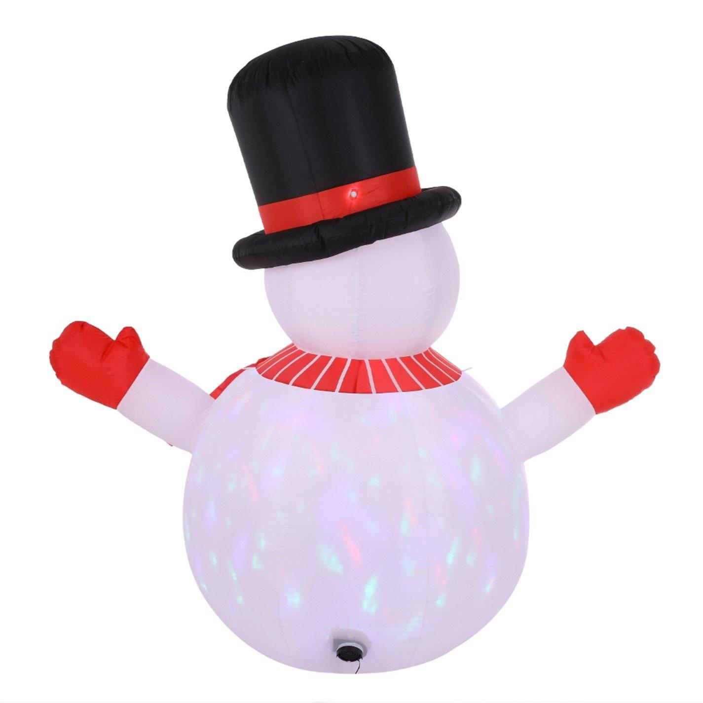 White Red - LIFE IDEAS - 1.8M Inflatable Snowman for Christmas Decoration - 5