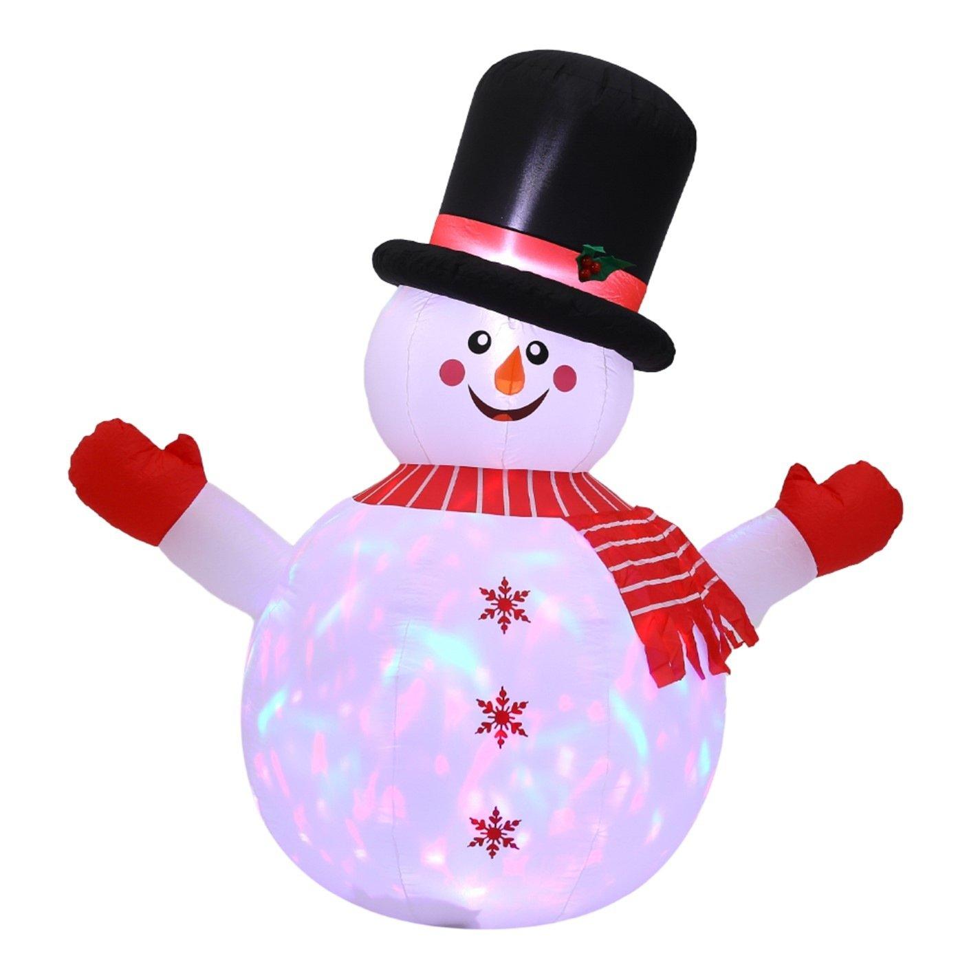 White Red - LIFE IDEAS - 1.8M Inflatable Snowman for Christmas Decoration - 6