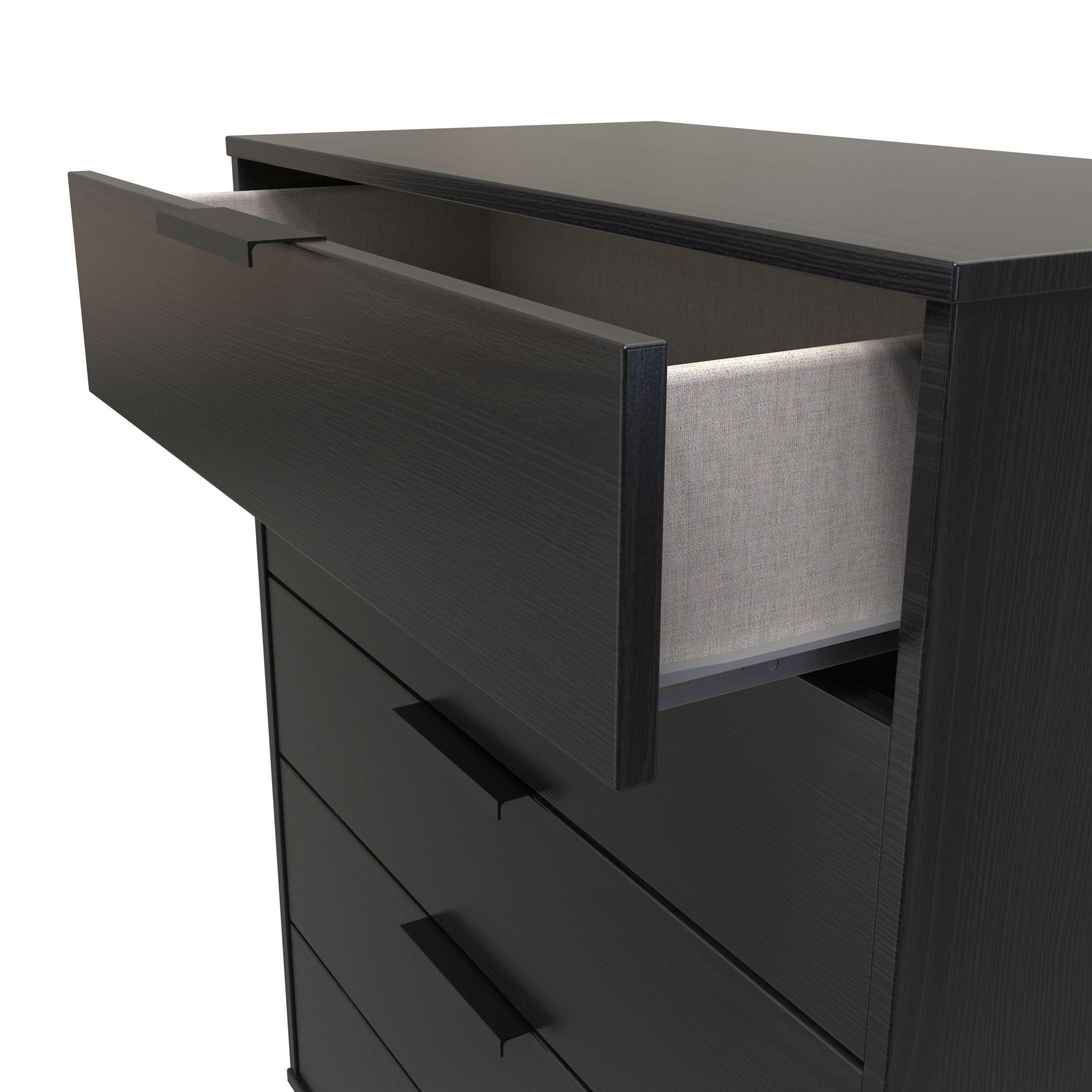 Black Matt - Welcome Furniture - Hong Kong  5 Drawer Chest - 5