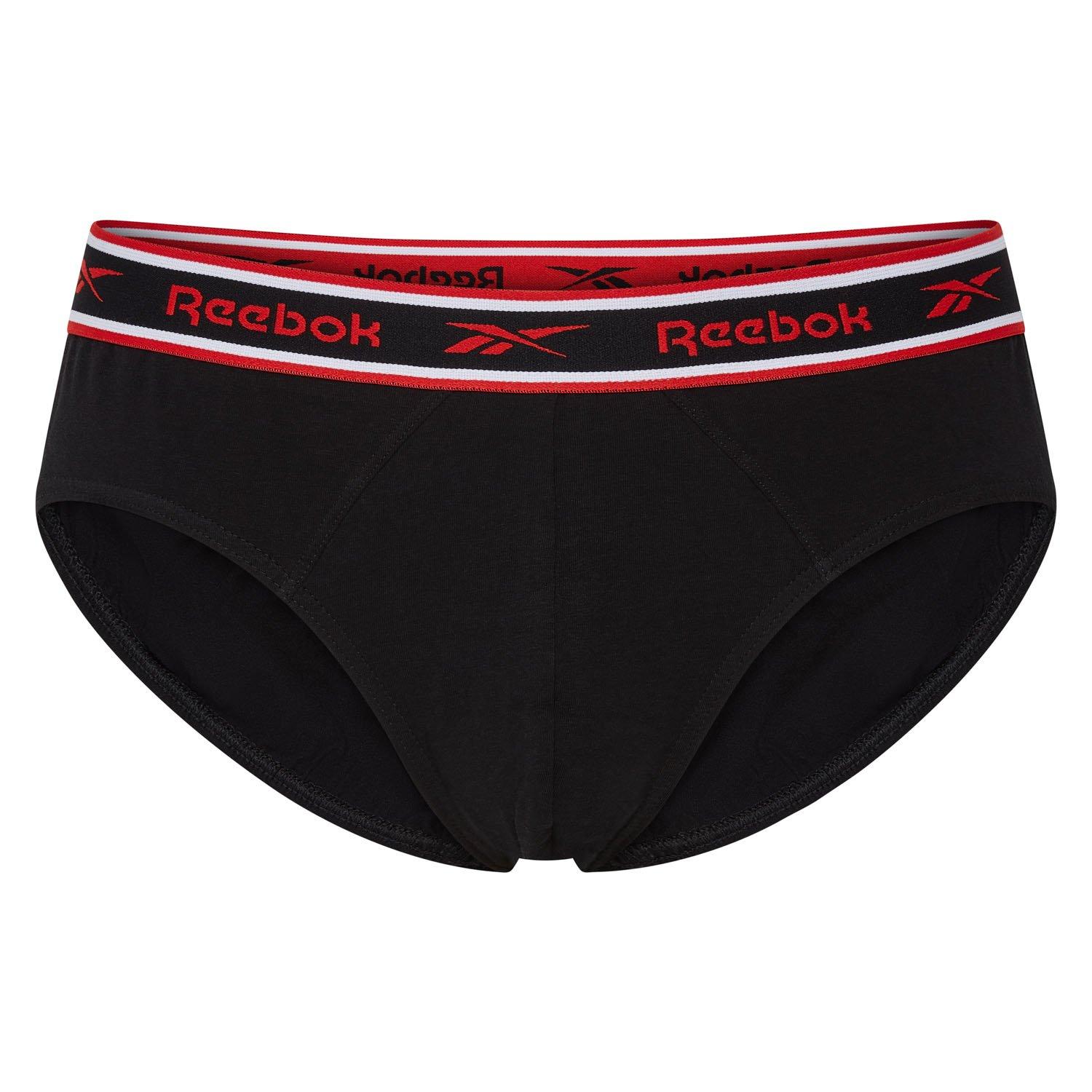 Schwarz - Reebok - Mens 3 Pack Cotton Briefs - 2