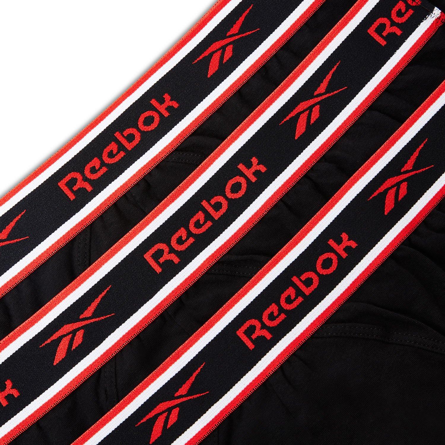 Schwarz - Reebok - Mens 3 Pack Cotton Briefs - 6