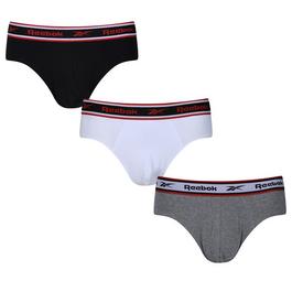 Reebok 3 Pack Cotton Elastane Briefs Mens