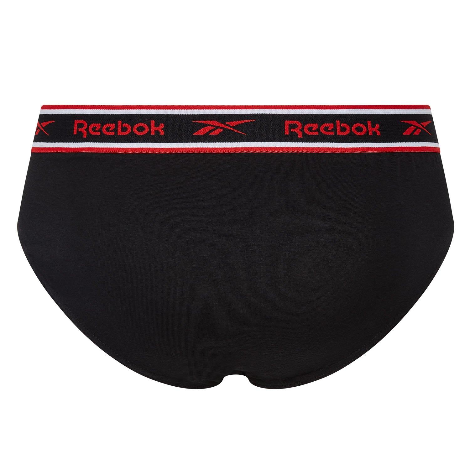 Blk/Wht/Gry - Reebok - Mens 3 Pack Cotton Briefs - 3