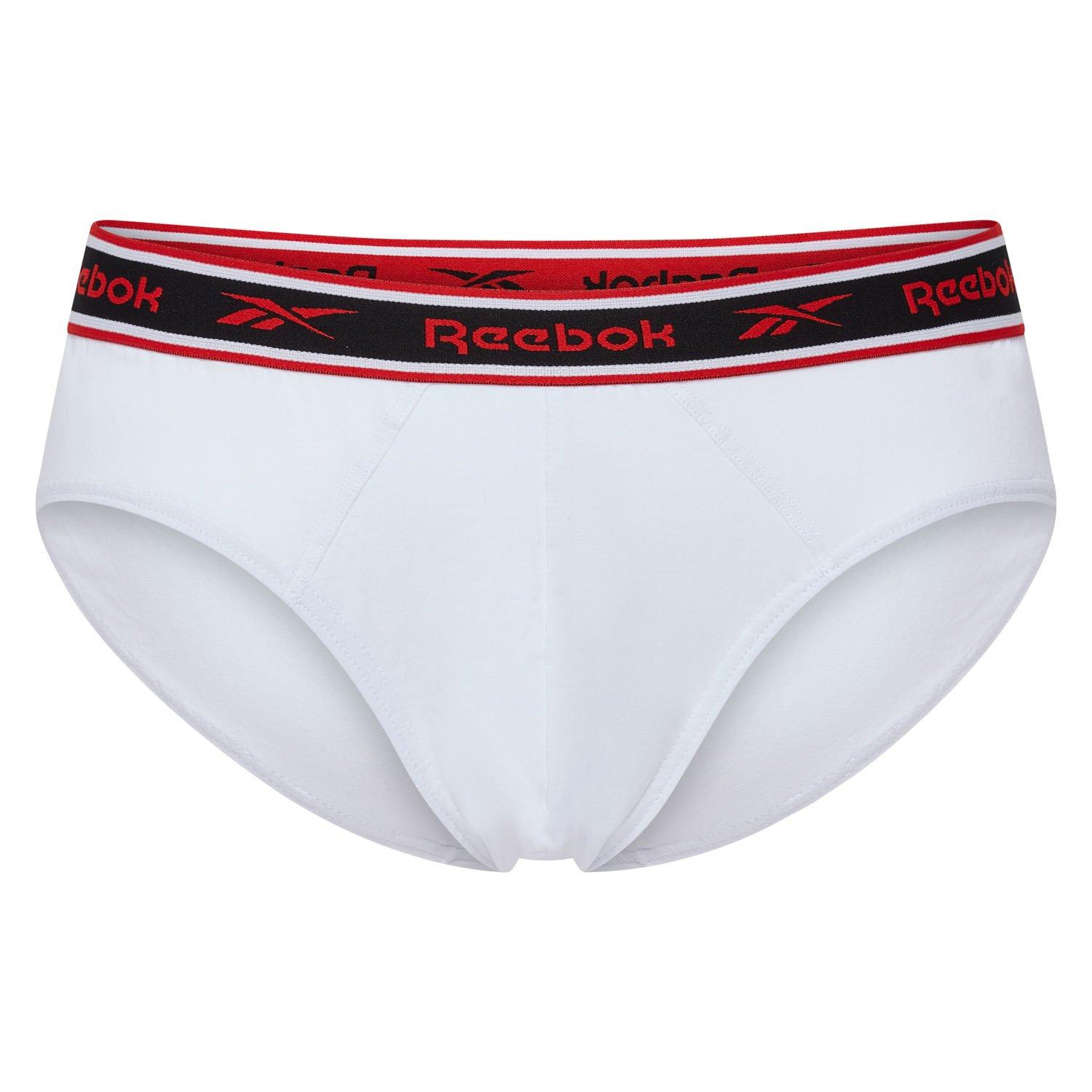 Blk/Wht/Gry - Reebok - Mens 3 Pack Cotton Briefs - 4