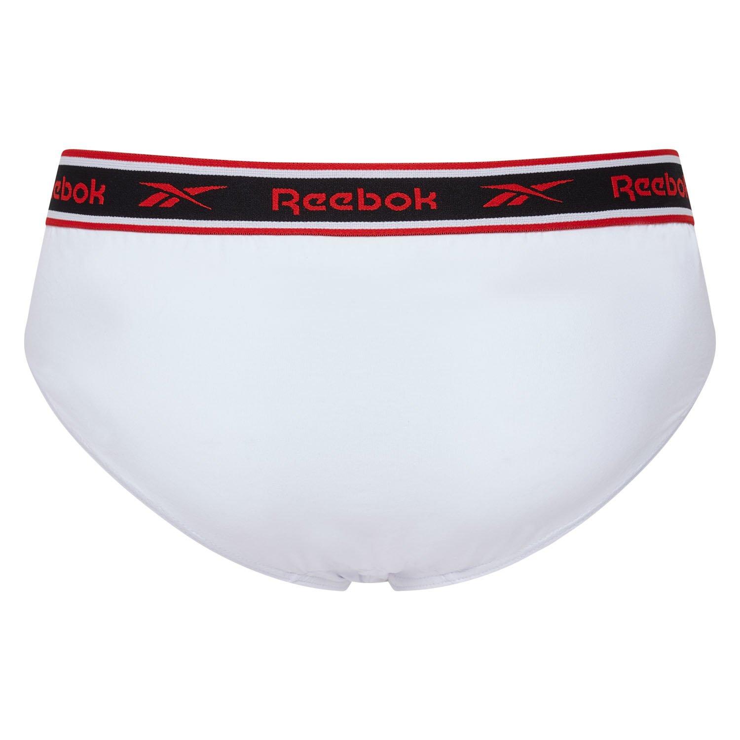 Blk/Wht/Gry - Reebok - Mens 3 Pack Cotton Briefs - 5