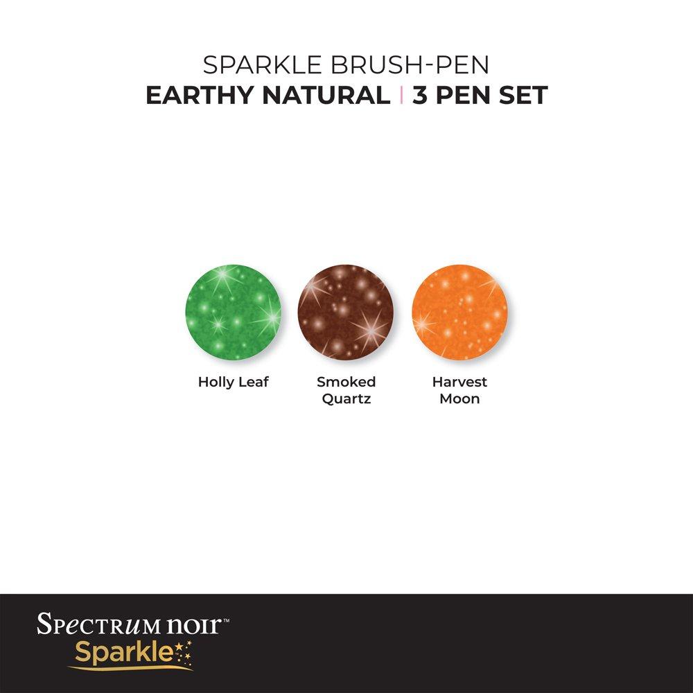 Multi - Crafters Companion - Spectrum Noir Sparkle (3PC)-Earthy Natural - 4