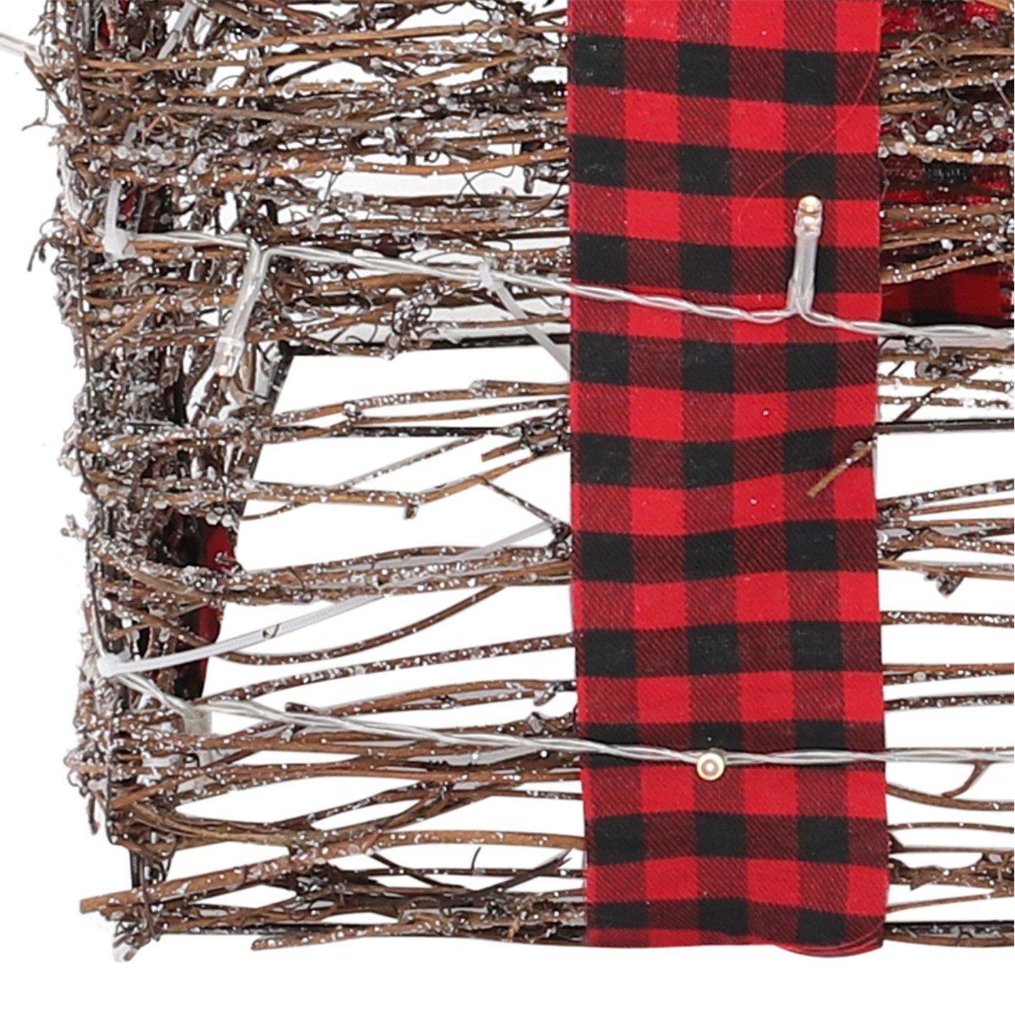 Red - LIFE IDEAS - Set of Three Woven Christmas Decorative Gift Boxes - 8