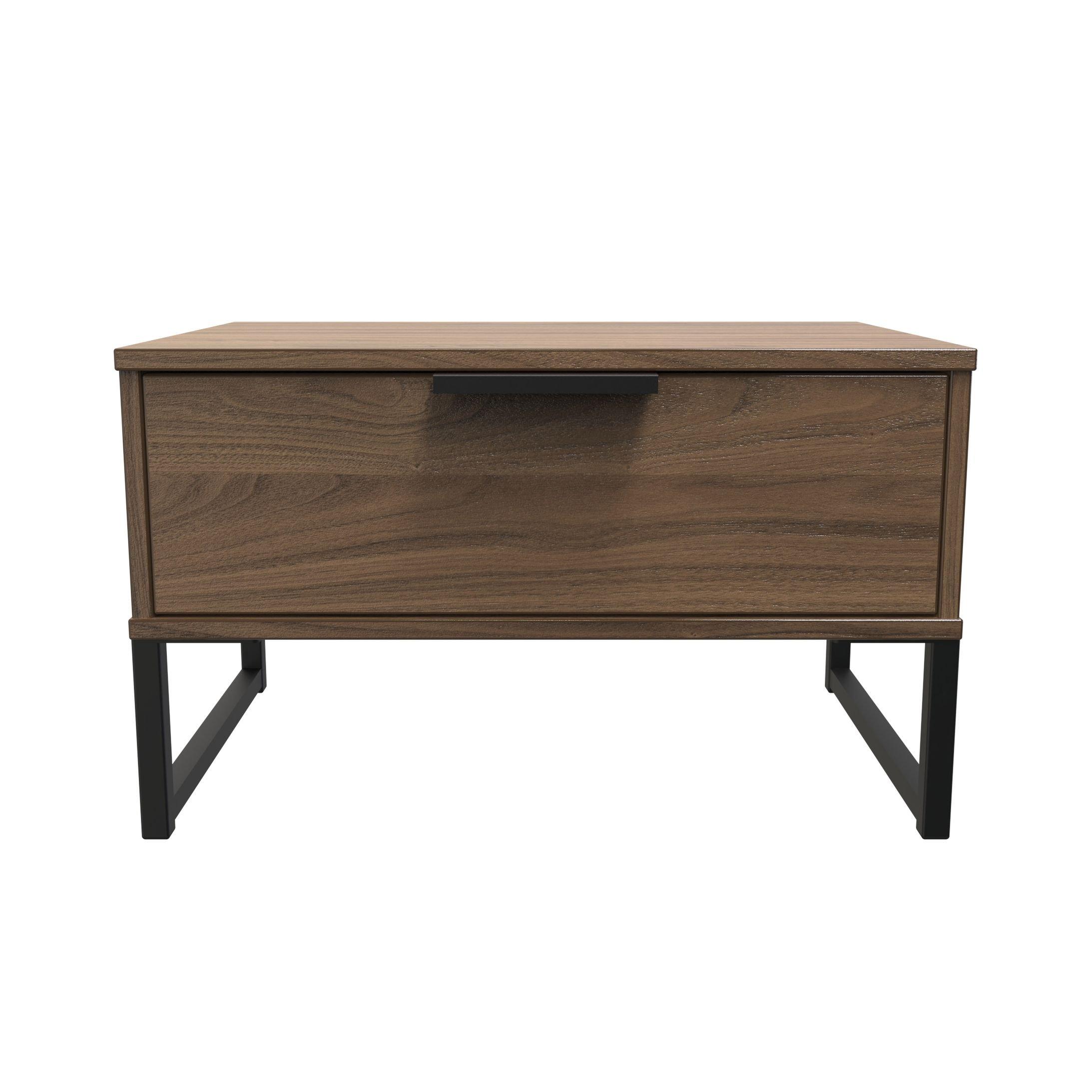 Welcome Furniture  Hong Kong 1 Drawer Wide Side Table - Carini Walnut - Small