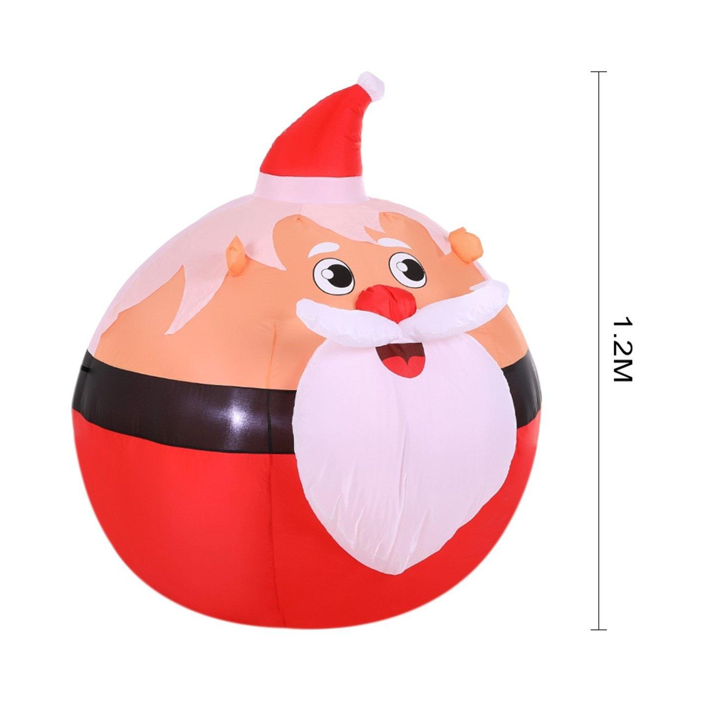 Red - LIFE IDEAS - 120cm Christmas Ball Inflatable Decoration - 12